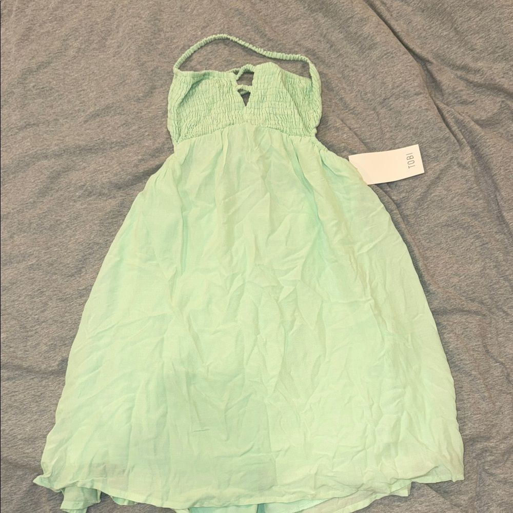 Tobi Mint Green Halter Dress